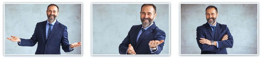 3er-Serie - CEO im blauen Anzug