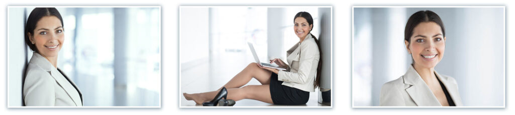 3er-Serie - Vertriebsleiterin im lichtdurchfluteten Adrium